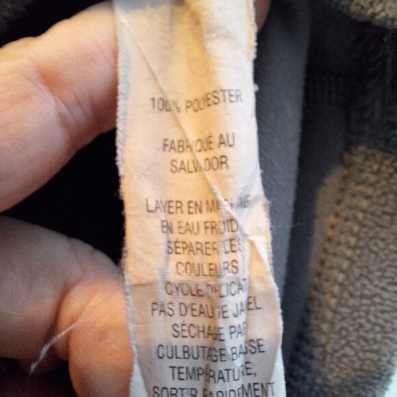 LL Bean Gray Trail Fleece Quarter Zip Pullover Jacket 280962 Sz Medium Pocket - Picture 4 of 8